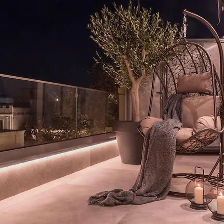 Luxury Acropolis View Apartment-living Stone Black Pearl Apartment Athens