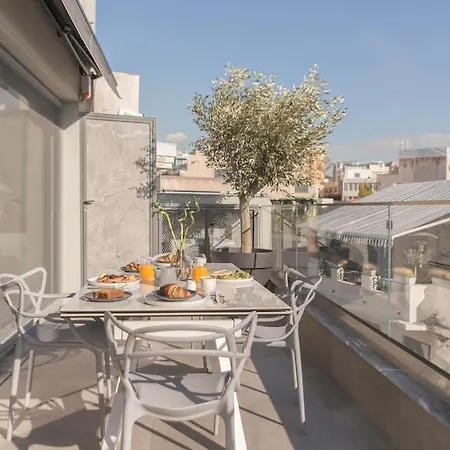 Luxury Acropolis View Apartment-living Stone Black Pearl Athens
