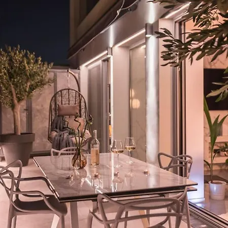 Luxury Acropolis View Apartment-living Stone Black Pearl Athens