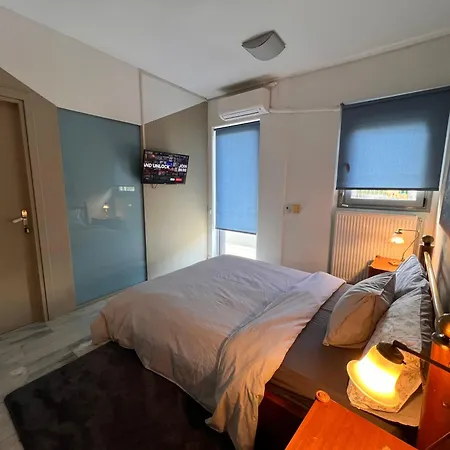 Blue Spacious Flat Wt Parking Nr Marousi Hospitals, By Promoshomes *