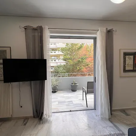 Blue Spacious Flat Wt Parking Nr Marousi Hospitals, By Promoshomes *