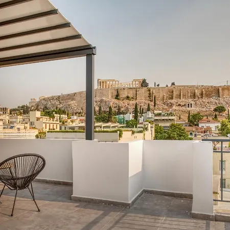Cozy Deck Roof At The Foothills Of Acropolis Apartment Athens
