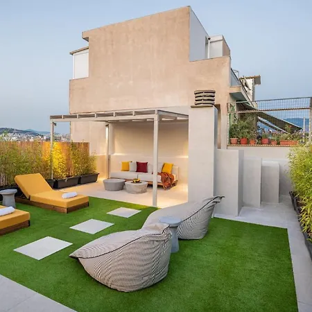 Apartment Penthouse With Magical Acropolis View From Balcony