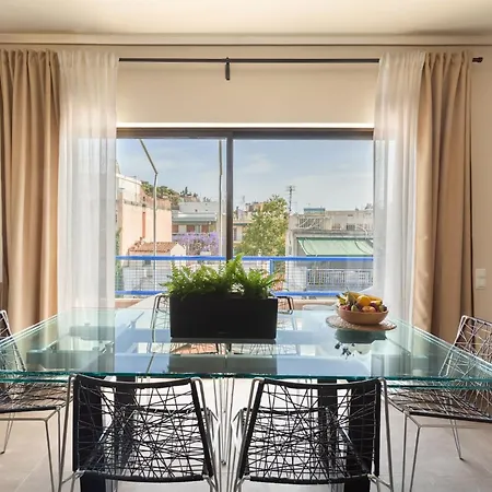 Penthouse With Magical Acropolis View From Balcony Apartment Athens