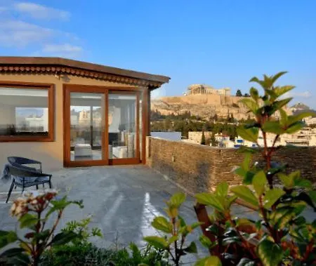 Villa Outstanding Karyatis Luxury Maisonette 3 Bedrooms Stunning View Of The Acropolis Athene