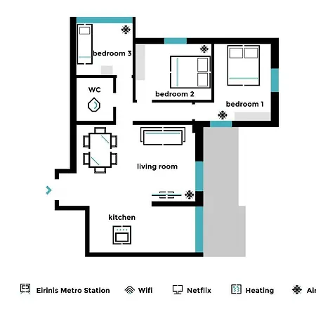 Splendid 3br Close To Olympic Stadium * Athènes