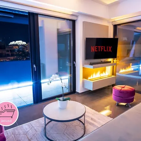 Apartment Luxury Penthouse With Acropolis View And Jacuzzi