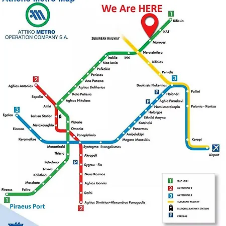 Classic 2 Bedroom Next To Metro - Marousi Athens