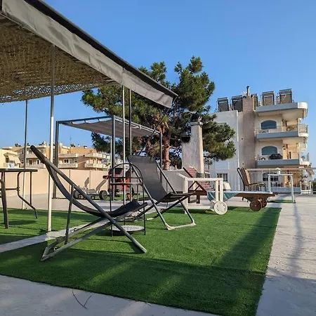 Sunny Terrace In Glyfada *