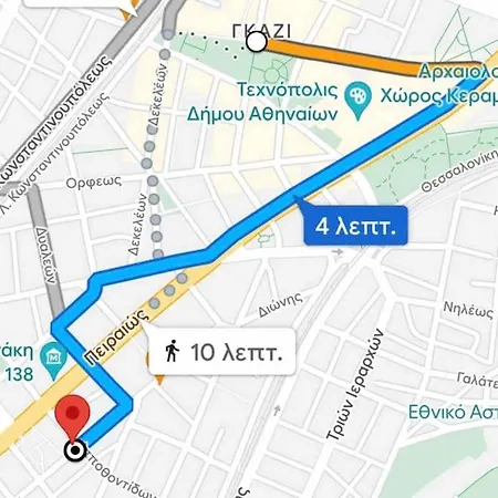 Apartment Near Metro Keramikos- Airport *
