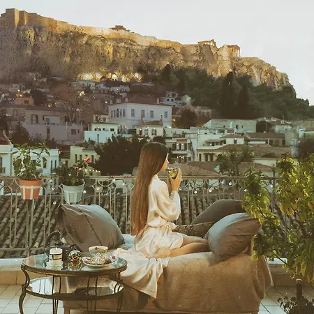 Amazing View Of Acropolis And Anafiotika In Plaka Athens