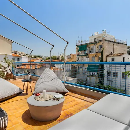 Acropolis View 2-bedroom Apt, Minimal-safari Vibe, Big Balcony! * Athens