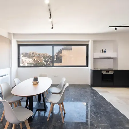 Acropolis View Window Retreat In Monastiraki Apartment