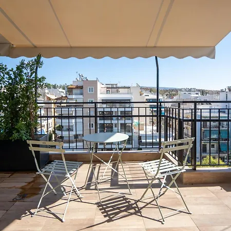 Luxury Petralona Penthouse - Sleeps 7 -near Metro Apartment
