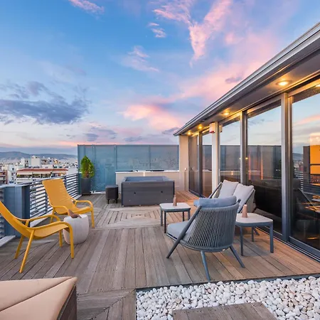 Acropolis View Luxe Penthouse With Outdoor Terrace Hottub Apartment *
