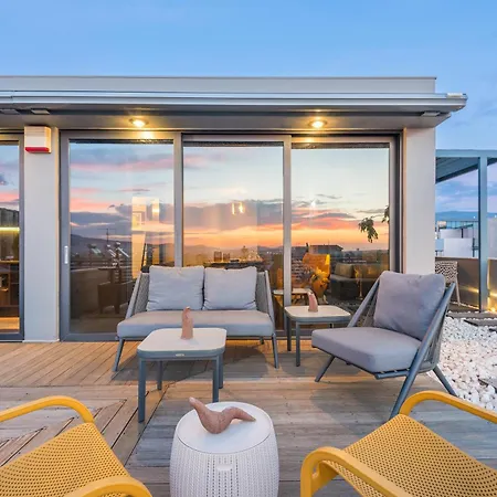 Acropolis View Luxe Penthouse With Outdoor Terrace Hottub Apartment *