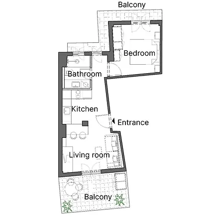 Filo22 - Is The Coolest In Patralona With Big Balcony Apartment *