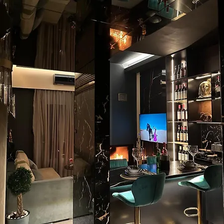 Luxury Designed Penthouse Center Near Metro Jaccuzi Fireplace View Bar Art Apartment *