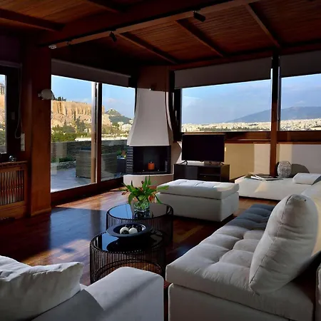 Outstanding Karyatis Luxury Maisonette 3 Bedrooms Stunning View Of The Acropolis Villa