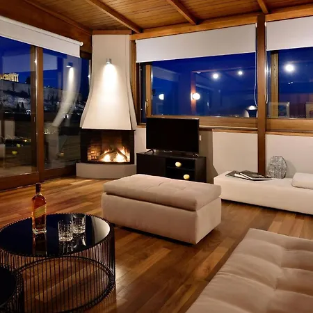 Outstanding Karyatis Luxury Maisonette 3 Bedrooms Stunning View Of The Acropolis Villa