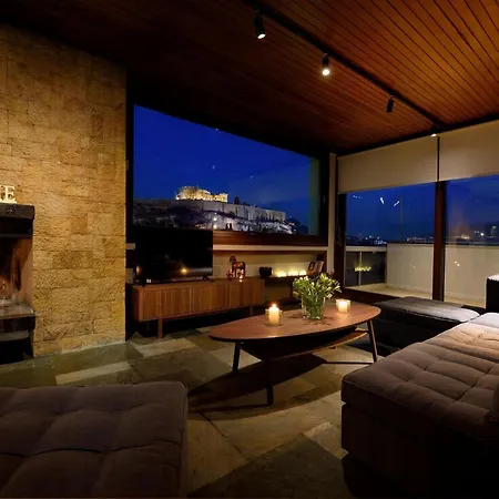 Outstanding Karyatis Luxury Maisonette 3 Bedrooms Stunning View Of The Acropolis Athene