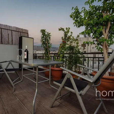 59m² Homm Loft- Penthouse With Acropolis View,2ppl Apartment *