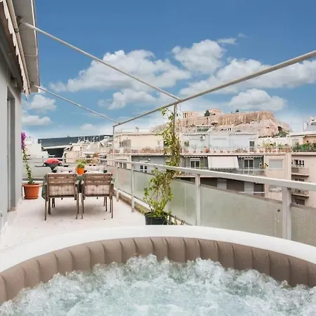 Lovely W/heated Jacuzzi &full Acropolis View Athens