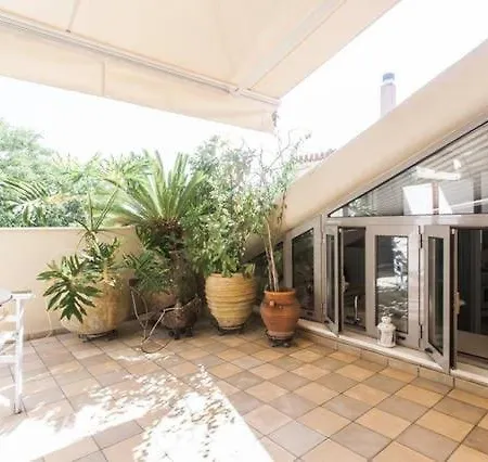 Evangelia3 Attic With Amazing View Patio Athens