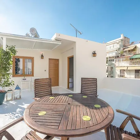 Blue Couple House Apartment Athen