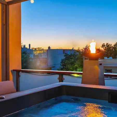 Majestic Overlooking Acropolis With Hot Tub Villa Athens