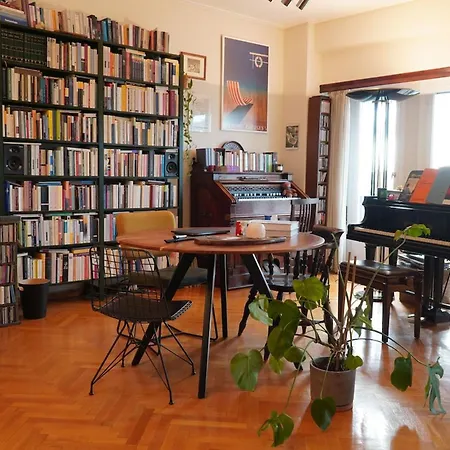 Chic 2br Bright Penthouse With Open Wood Staircase Apartment Athens