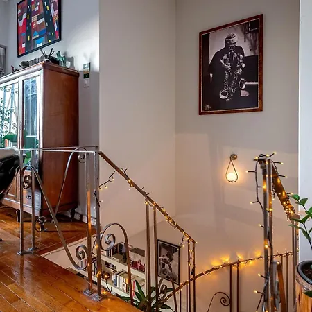 Chic 2br Bright Penthouse With Open Wood Staircase Athens